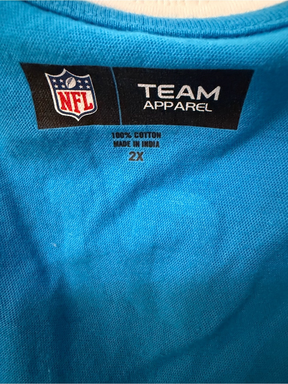 NWT Carolina Panthers NFL Team Apparel Lace Up Back Logo T-shirt Plus Size 2X - Picture 4 of 5